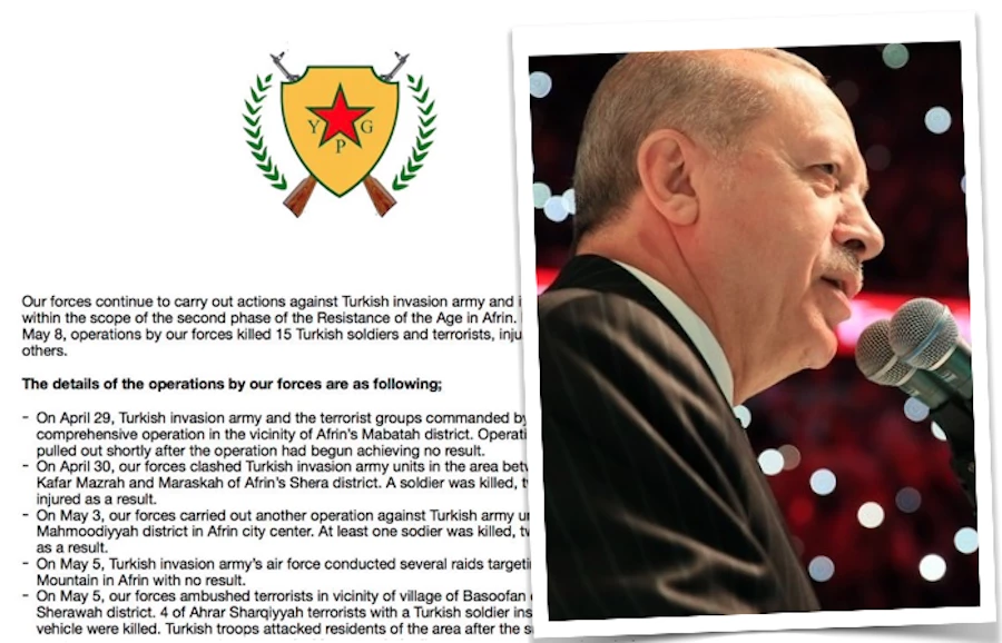 Το «κηδειόχαρτο» που στέλνουν οι Κούρδοι στον Ερντογάν! Βαρύτατες απώλειες στη Συρία